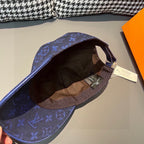 Louis Vuitton monogram baseball cap interior view with dark lining