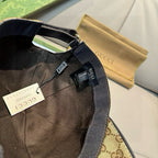 Gucci cap strap and inner label with dark adjustable band