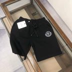 Stone Island shorts, black drawstring with logo patch