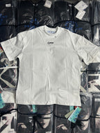 Off-white T-shirt with small OFFS logo at center chest