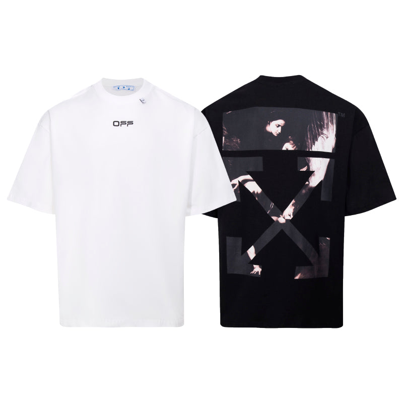 Two T-shirts: white tee and black tee, each with small OPS logo