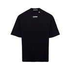 Black T-shirt with small 'OPS' logo at chest
