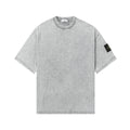 Stone Island crew-neck T-shirt in light gray, short sleeves
