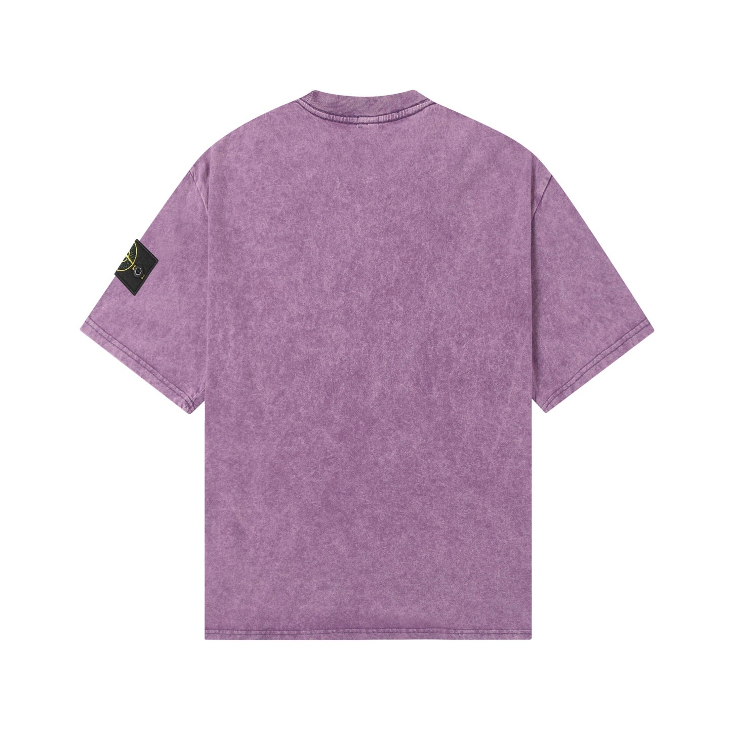 Stone Island T-shirt in lavender, back view, short sleeves.