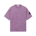 Stone Island T-shirt in lavender with short sleeves and crew neck.