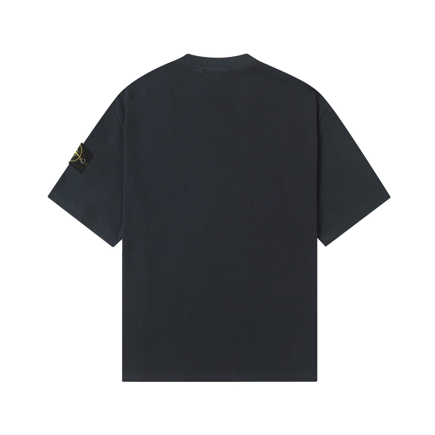 Stone Island crew-neck T-shirt in dark color, back view