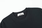 Stone Island crew-neck T-shirt in dark color with neck brand label