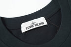 Stone Island crew-neck T-shirt with white brand neck label
