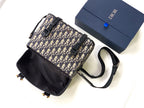 Dior monogram canvas bag set with black strap and matching Dior box