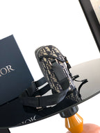 Dior crossbody bag in Dior monogram canvas with black adjustable strap and buckle