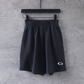 Dark Balenciaga pants with elastic waistband and pleated legs
