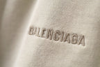 Cream shorts with BALENCIAGA logo embroidery on fabric