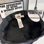 Baseball cap interior with adjustable strap and white care label