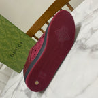 Gucci unisex sneaker outsole in burgundy with molded logo and traction pattern