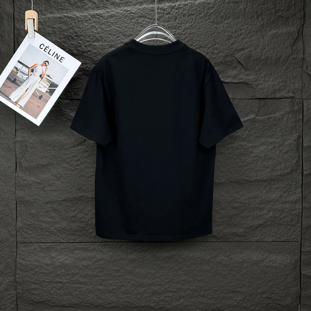 Prada black short-sleeve T-shirt, plain back view