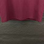 Maroon short-sleeve T-shirt with straight hem and slight drape
