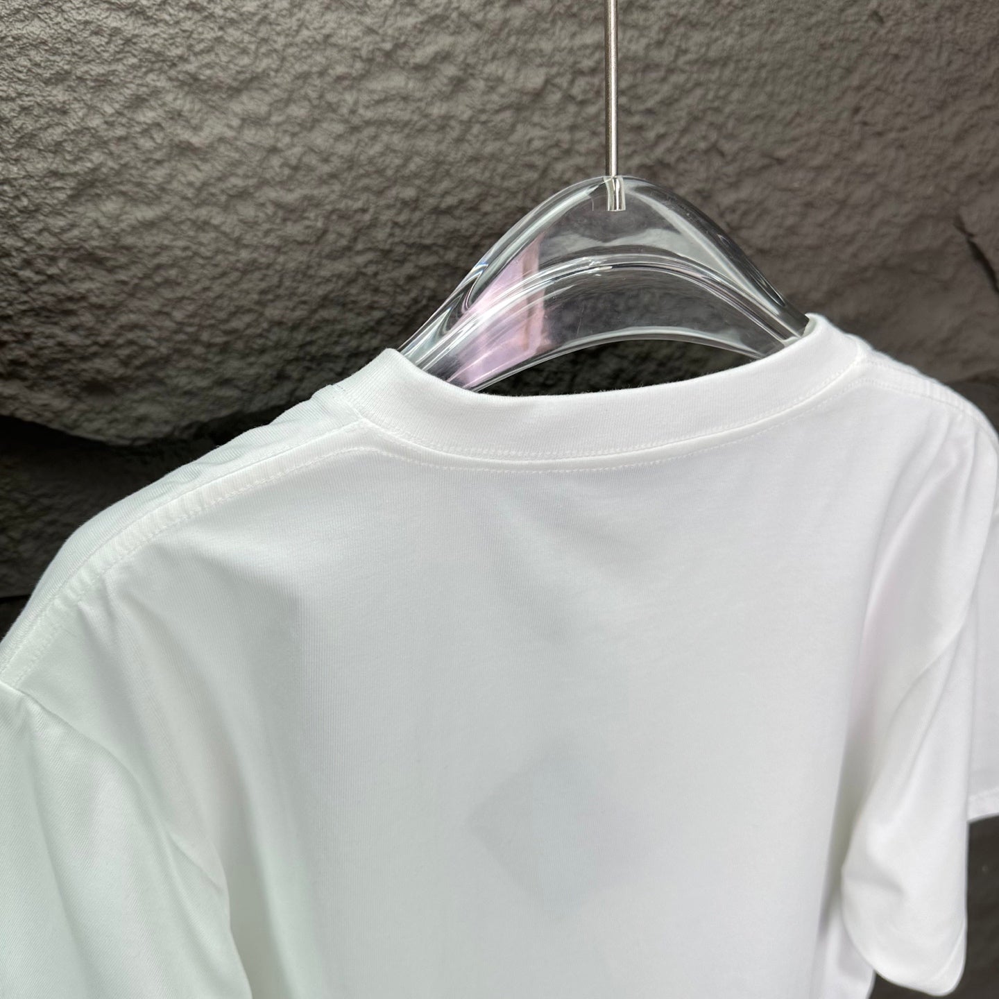 Prada short-sleeve T-shirt back in white on hanger