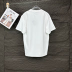 Prada short-sleeve T-shirt in white, back view on hanger