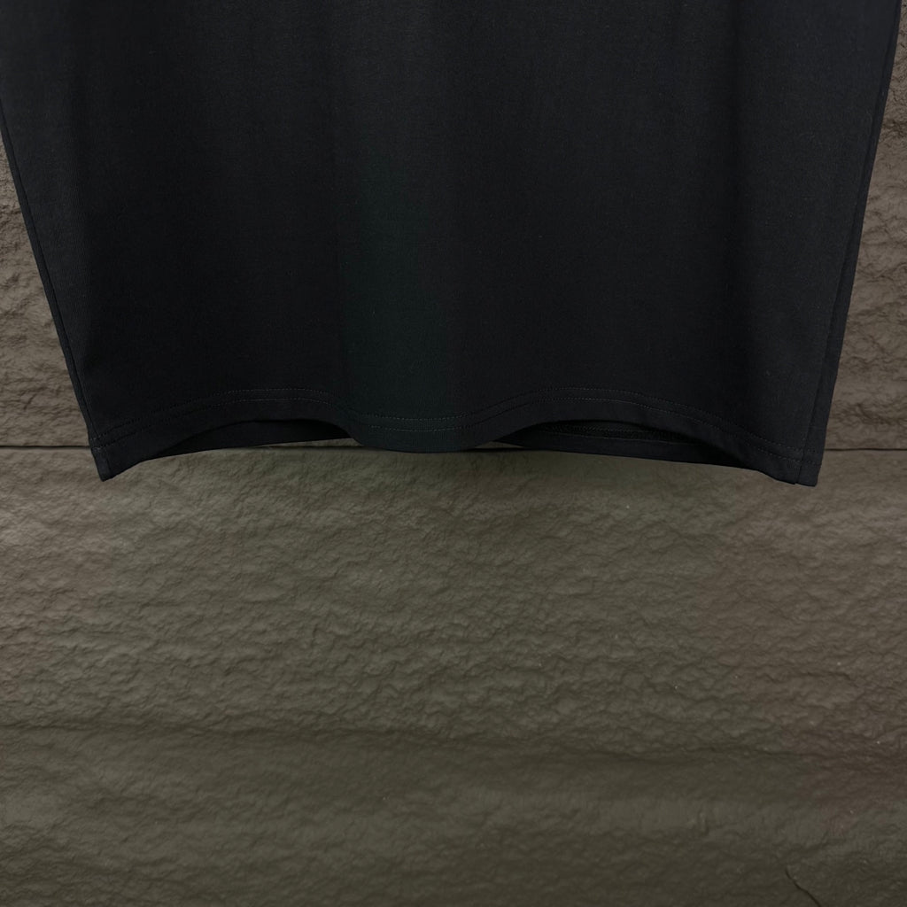 Black Prada short-sleeve T-shirt with straight hem