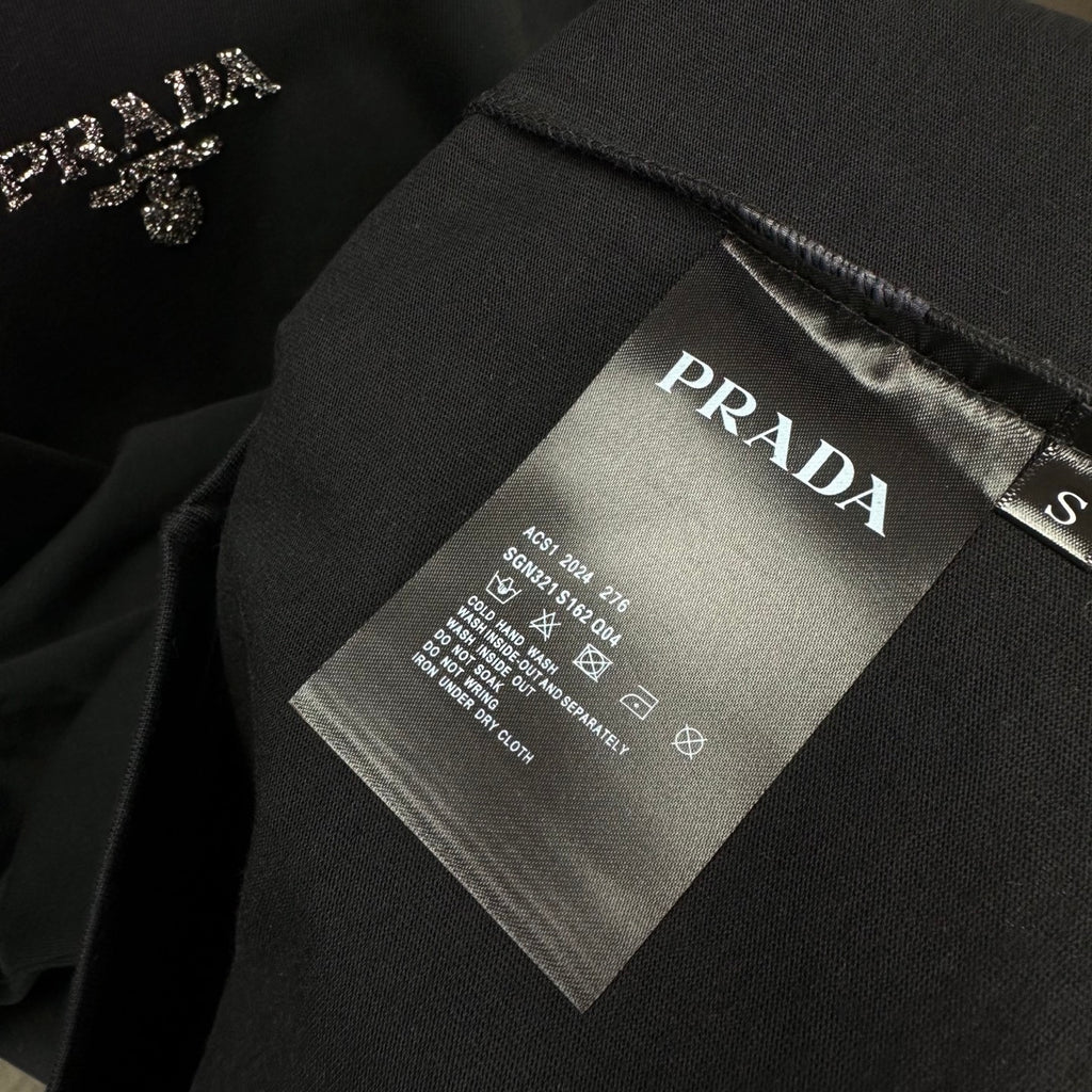 Prada T-shirt care label inside neckline