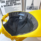 Prada cap interior view with black lining and size label on the band