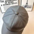 Prada baseball cap with crown button and curved brim in dark gray