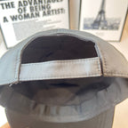 Prada baseball cap, light gray, open interior with stitched brim lining