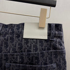 Dior shorts with light beige logo patch at side waistband