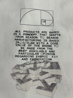 Off White graphic T-shirt, white with black rectangular text and icon print