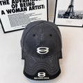 Balenciaga cap in dark gray with white 8 logo and BALENCIAGA wordmark