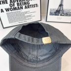 Balenciaga cap interior lining view with adjustable strap and small woven label