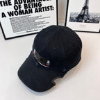 Balenciaga cap, dark fabric, embroidered logo on side strap