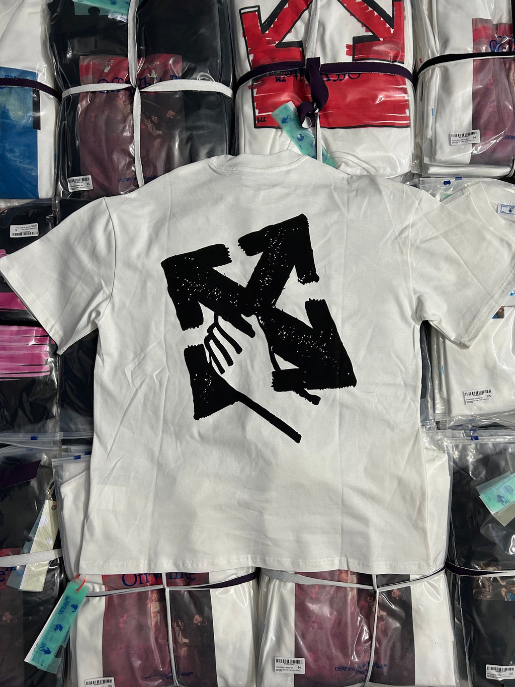 Off White T-shirt, off-white with large black graphic on back