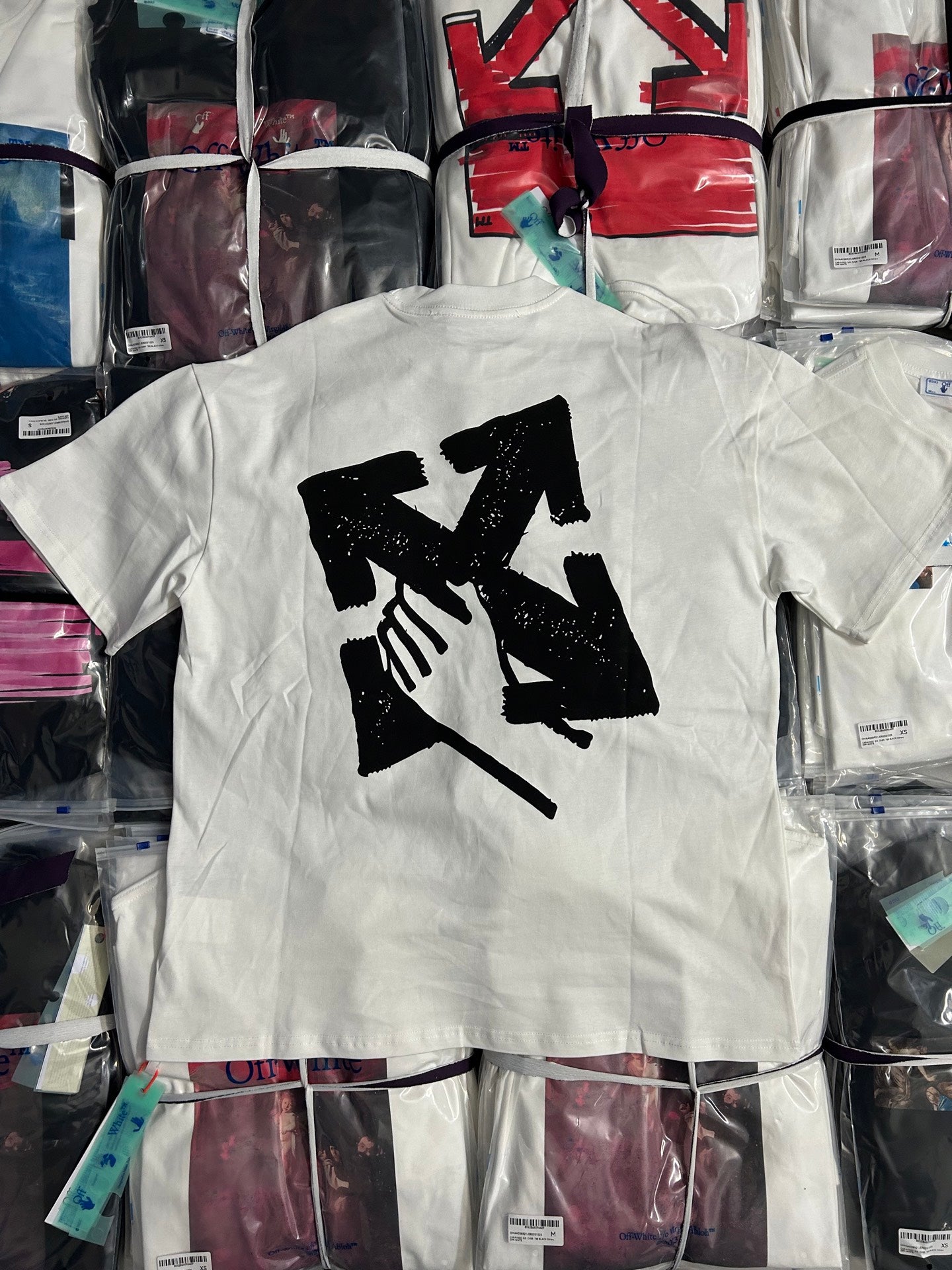 Off White T-shirt, off-white with large black graphic on back