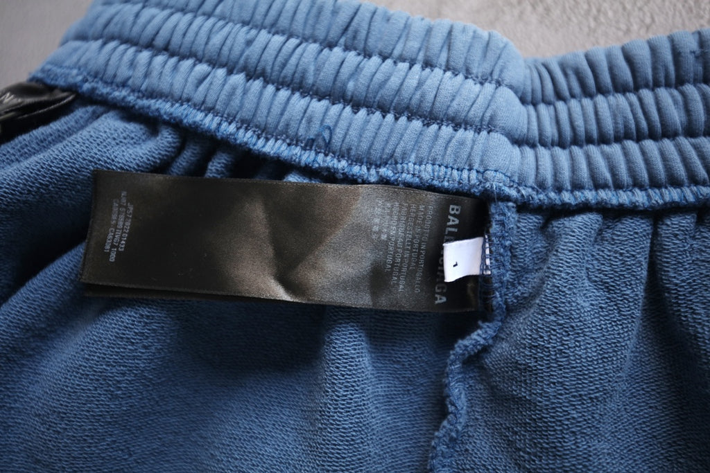 Balenciaga pants light blue with inner fabric label at waistband