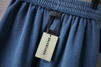 Balenciaga pants light blue with hang tag at waistband and pleated front