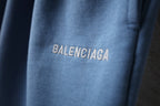 Balenciaga pants light blue with BALENCIAGA logo on fabric panel