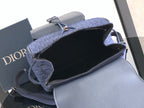 Men's Dior mini bag open top showing black interior lining