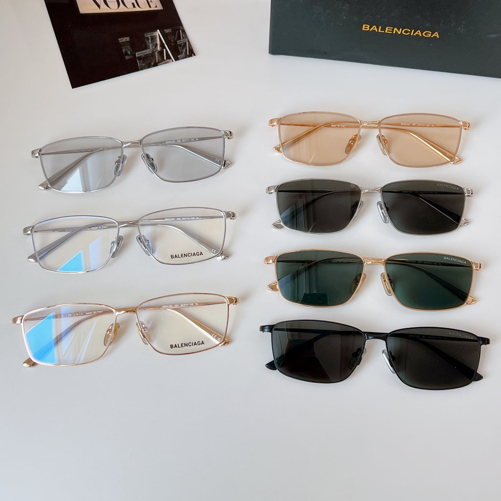 Bvlgari glasses assortment with mixed frames and clear or tinted lenses on display