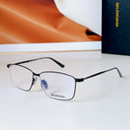 Bvlgari glasses with black frame and clear lenses, BALENCIAGA detail on lens