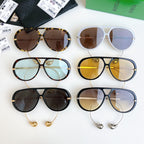 Assorted sunglasses collection with tinted lenses and metal frames, 6 pairs.