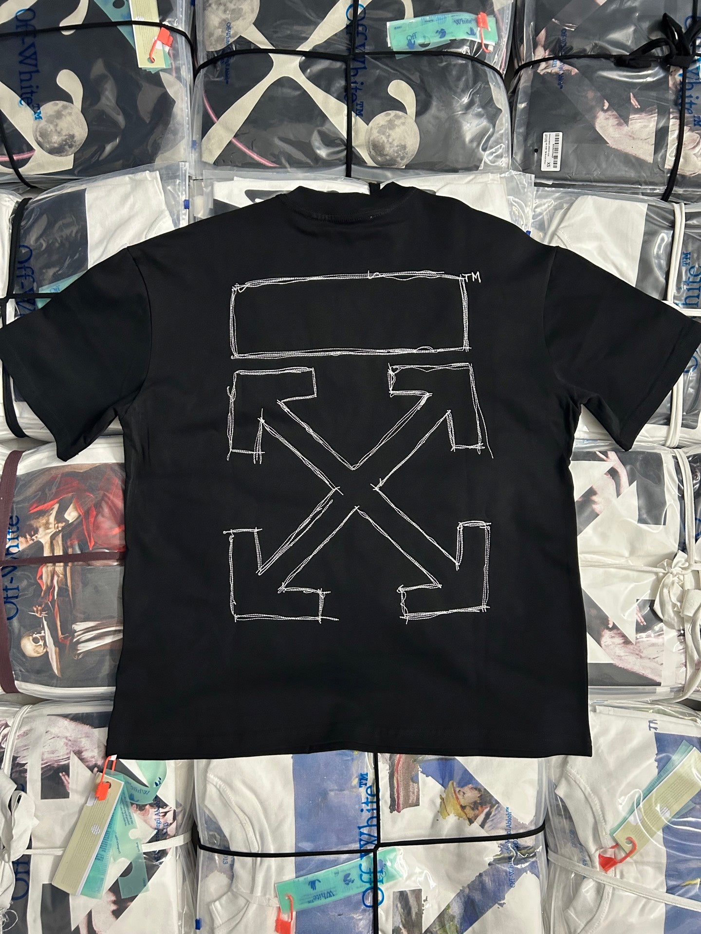 Off-White T-shirt back view with large white X graphic