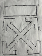 Off-White off-white T-shirt chest with black X graphic and TM mark