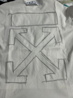 Off-White off-white T-shirt chest close-up of large black X graphic