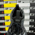 Balenciaga unisex running shoes rear view, dark gray tongue and lace eyelets