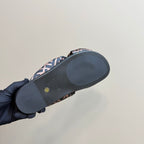 Fendi slide sandal outsole, dark rubber sole with FF logo strap