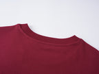 Burgundy Gucci T-shirt crew neck with ribbed collar detail