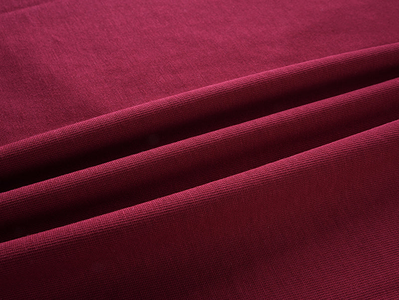 Burgundy Gucci T-shirt fabric fold and seam detail