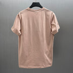 Light pink crewneck T-shirt back view, no visible graphic