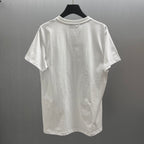 White short-sleeve T-shirt on hanger, plain front with crew neck